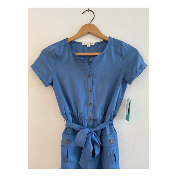 NWT Blue Button-Up Jumpsuit NWT - Picture 3 of 6